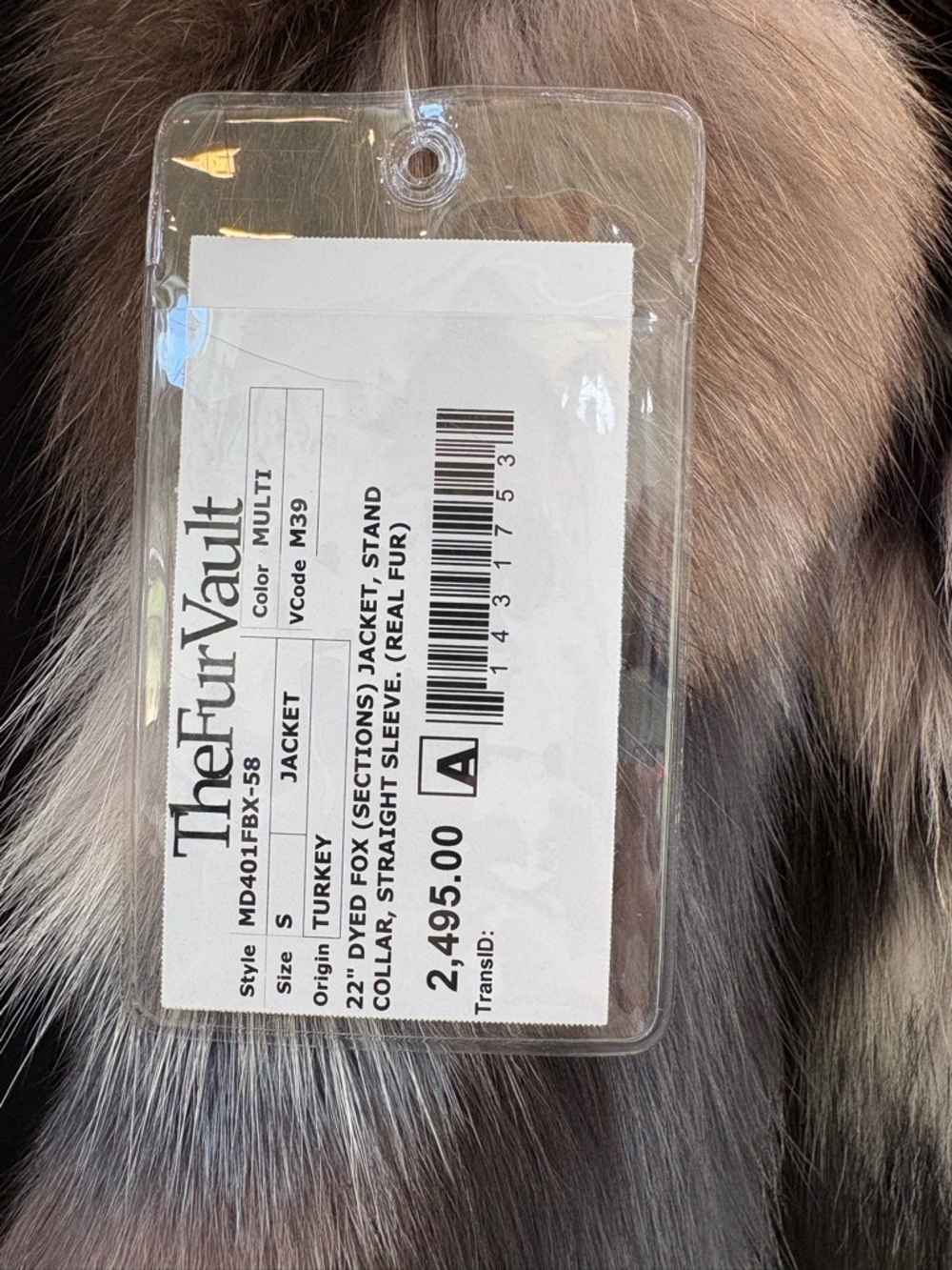 Dyed Multicolored Real Fox Fur- Women's Luxury Statement Coat - Picture 13 of 16